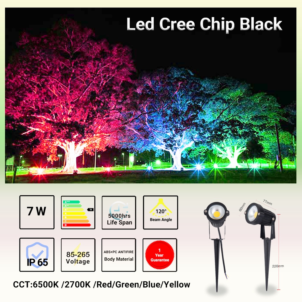 Cob Spot Light Cree Chip Black - Omilex Sp1