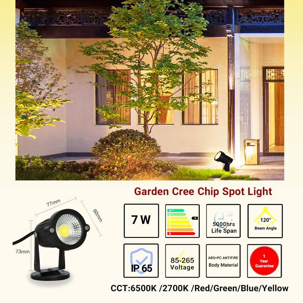 Cob Spot Light Cree Chip Black - Omilex Sp1