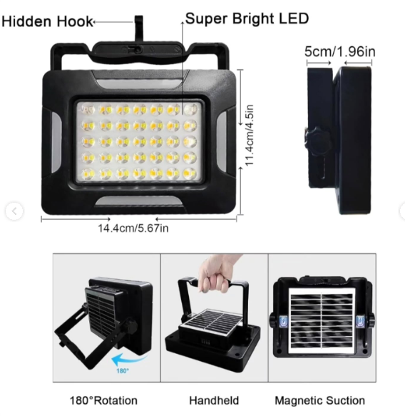 Portable Solar Flood Light Lumination