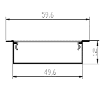 Recessed Linear Profile 5012 50*12mm Loox 