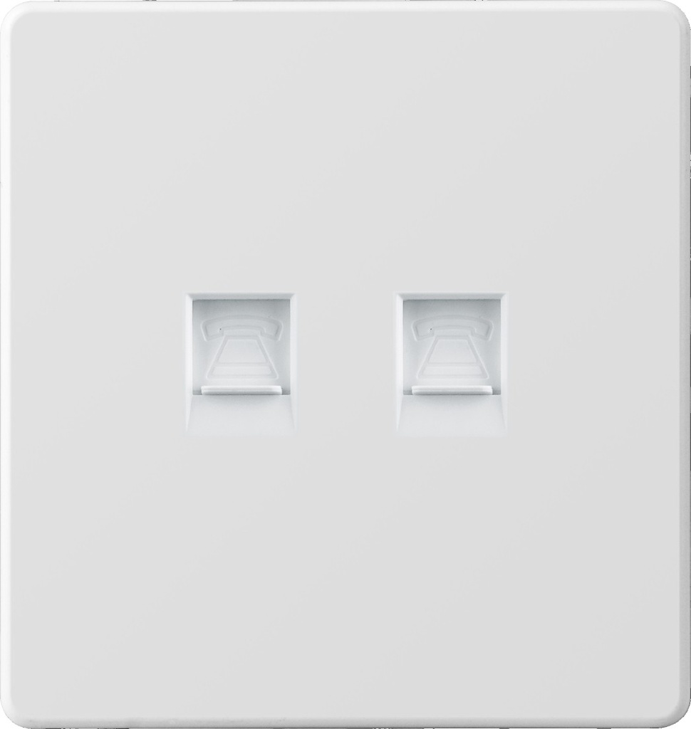 PC & Telephone Socket Double Port Latif Series Loox