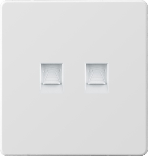 PC & Telephone Socket Double Port Latif Series Loox