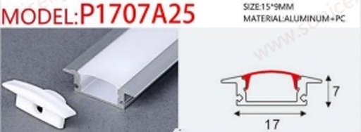 Recessed Linear Profile XT-163 17*07mm Loox