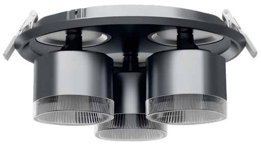 Adjustable Recessed Spotlight 3*10W Round Series Artivia - R220AH1 UGR17 Loox Plus 