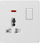 Single Universal Socket With Switch Piano Series Loox